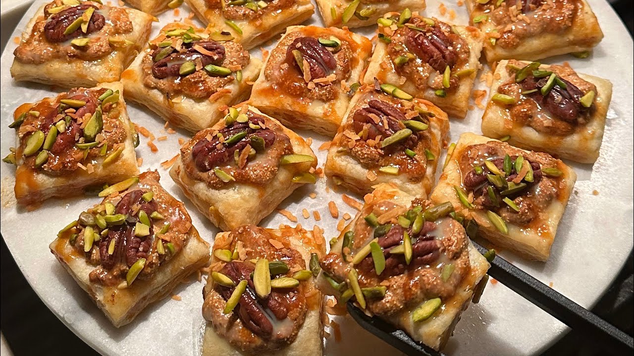 حلا مربعات البف باستري 🥠