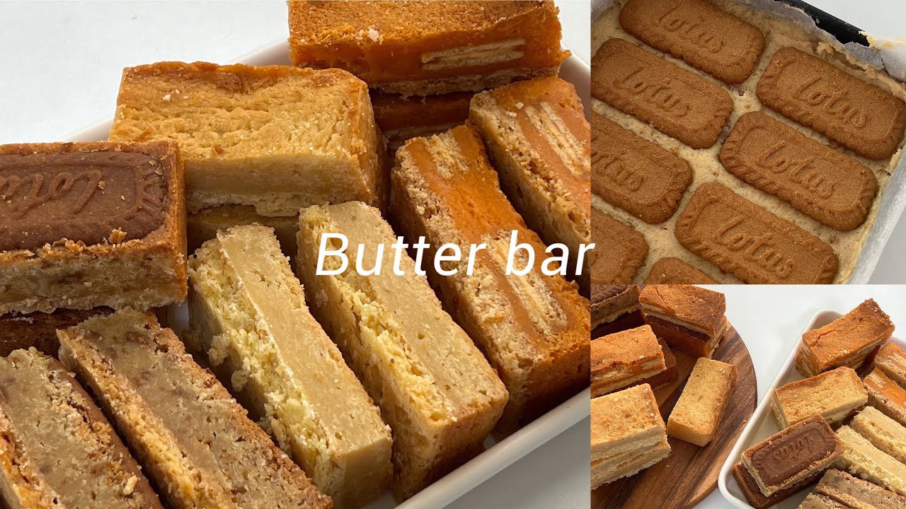 단짠쫀득 다 하는 세가지맛 버터바 만들기 : 기본, 황치즈, 로투스 | butter bar