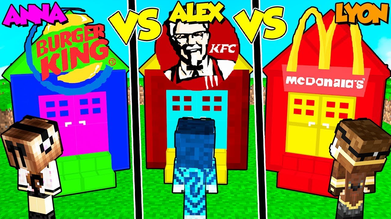 CASA MCDONALD'S CONTRO BURGER KING CONTRO KFC SU MINECRAFT!!!