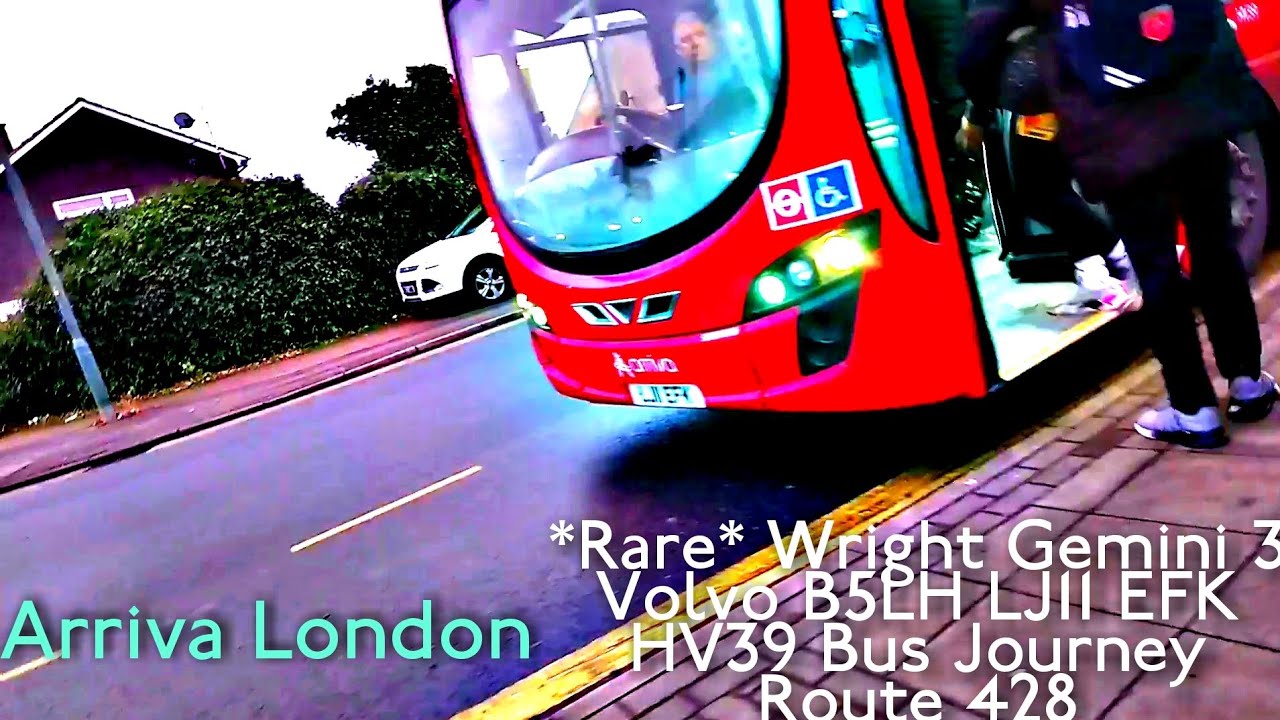*Rare* Wright Gemini 2 Volvo B5LH Arriva London LJ11 EFK HV39 Bus Journey Route 428
