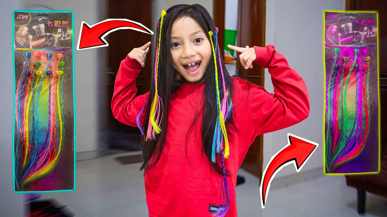 AQILA HIAS RAMBUT JADI WARNA WARNI
