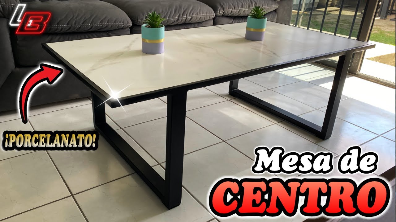 🤩 Mesa de centro con PORCELANATO y metal 🔲 || Los Bestauradores
