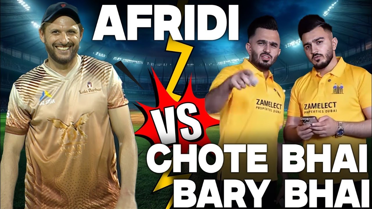 Shahid Afridi vs ZamZam Chote Bhai Bare Bhai | Tapeball Cricket | SPL | Sharjah Stadium