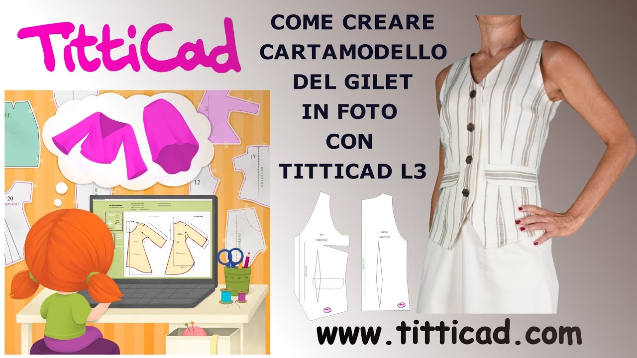 Come creare cartamodello di un Gilet con TittiCad L3 o L4