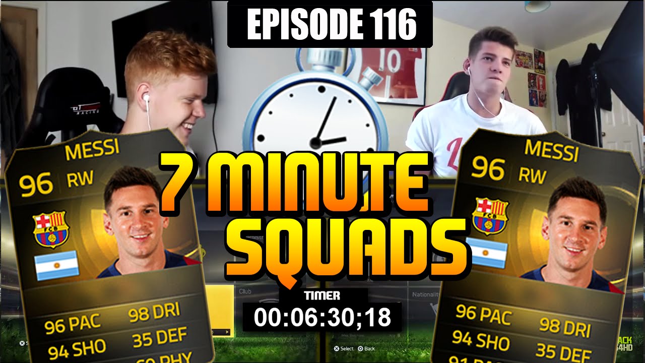 96 TOTT PACK PULLED MESSI 7 MINUTE SQUAD BUILDER W/ JMXFIFA #EP116 - FIFA 15 ULTIMATE TEAM