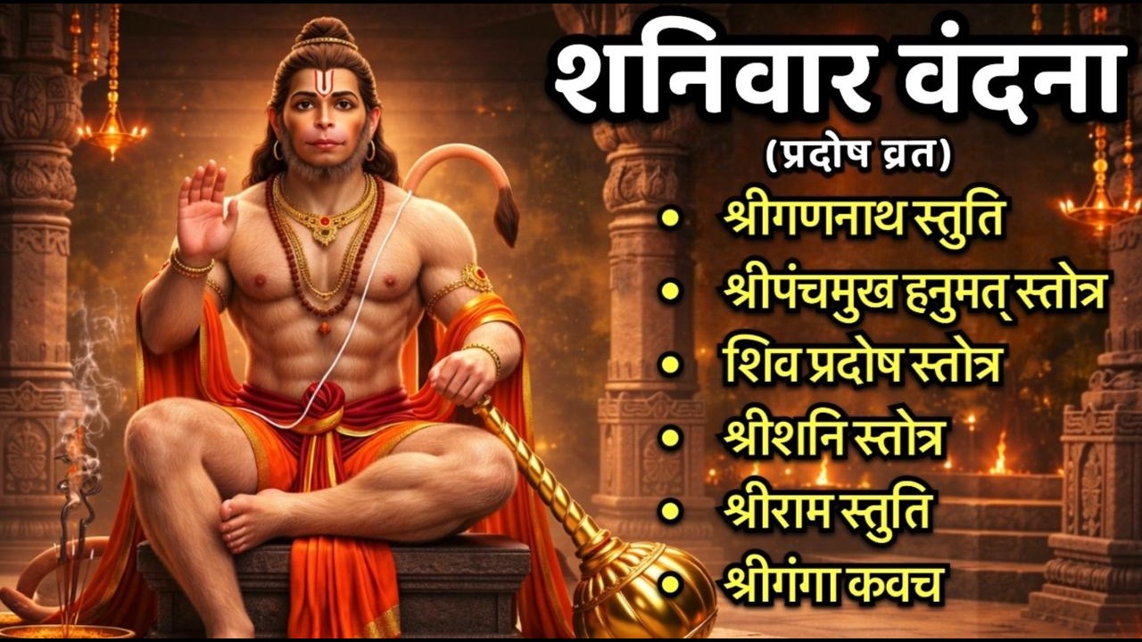 #shanivar /पंचमुख हनुमत हृदय / शनि स्तोत्र /प्रदोष स्तोत्र /गंगा कवच/ श्रीराम स्तुति