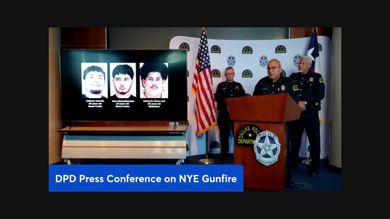 DPD Chief Daniel Comeaux provides update in arrests made in New Year’s Even random gunfire incident.