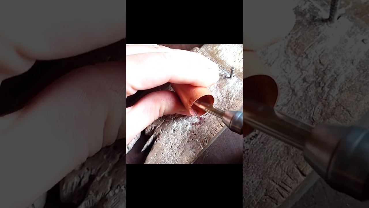 Copper handmade christmas bells scraping bright before soldering caps soldering how to make