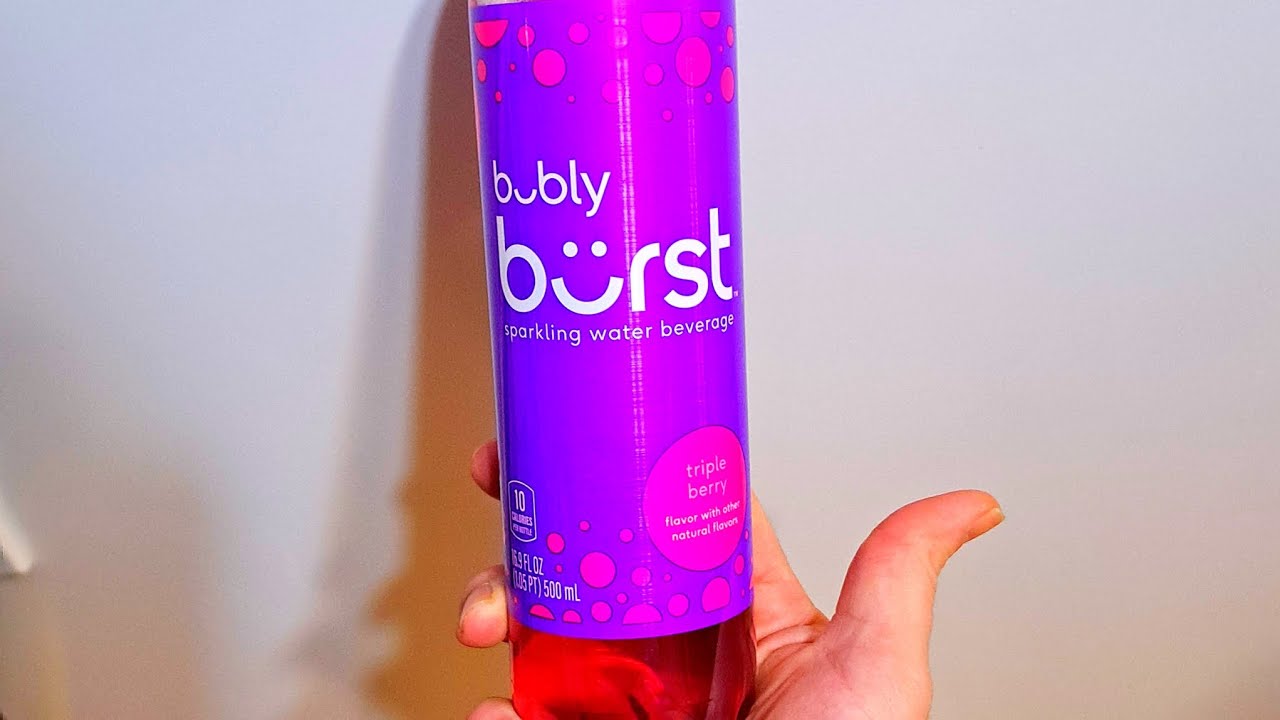 bubly burst triple berry sparkling water beverage review