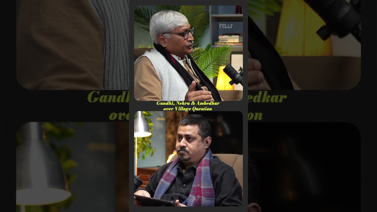 Gandhi, Nehru & Ambedkar over Village Question
