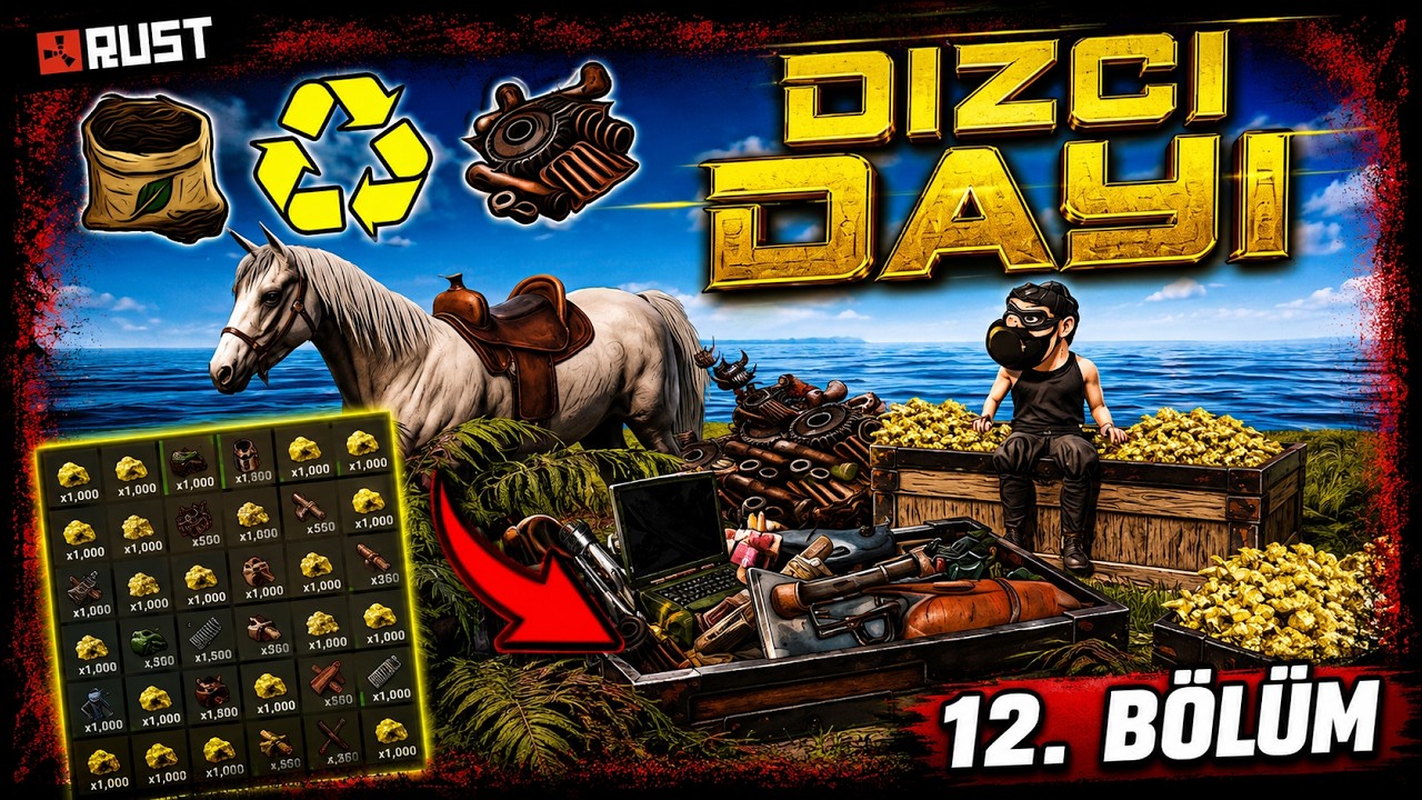 ERİYEN EVLERİ TOPLAYARAK RAİD ATMAK (HURDA FARM) RUST DIZCI DAYI SOLO