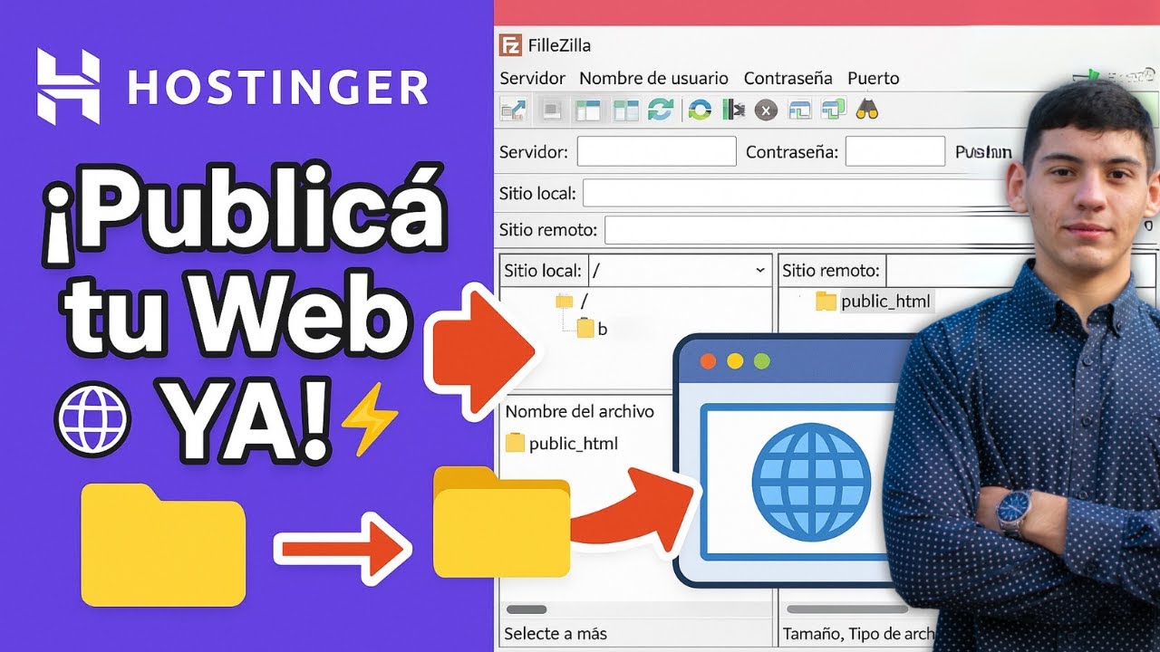 Cómo Subir Tu Página Web HTML a Hostinger con FileZilla Paso a Paso