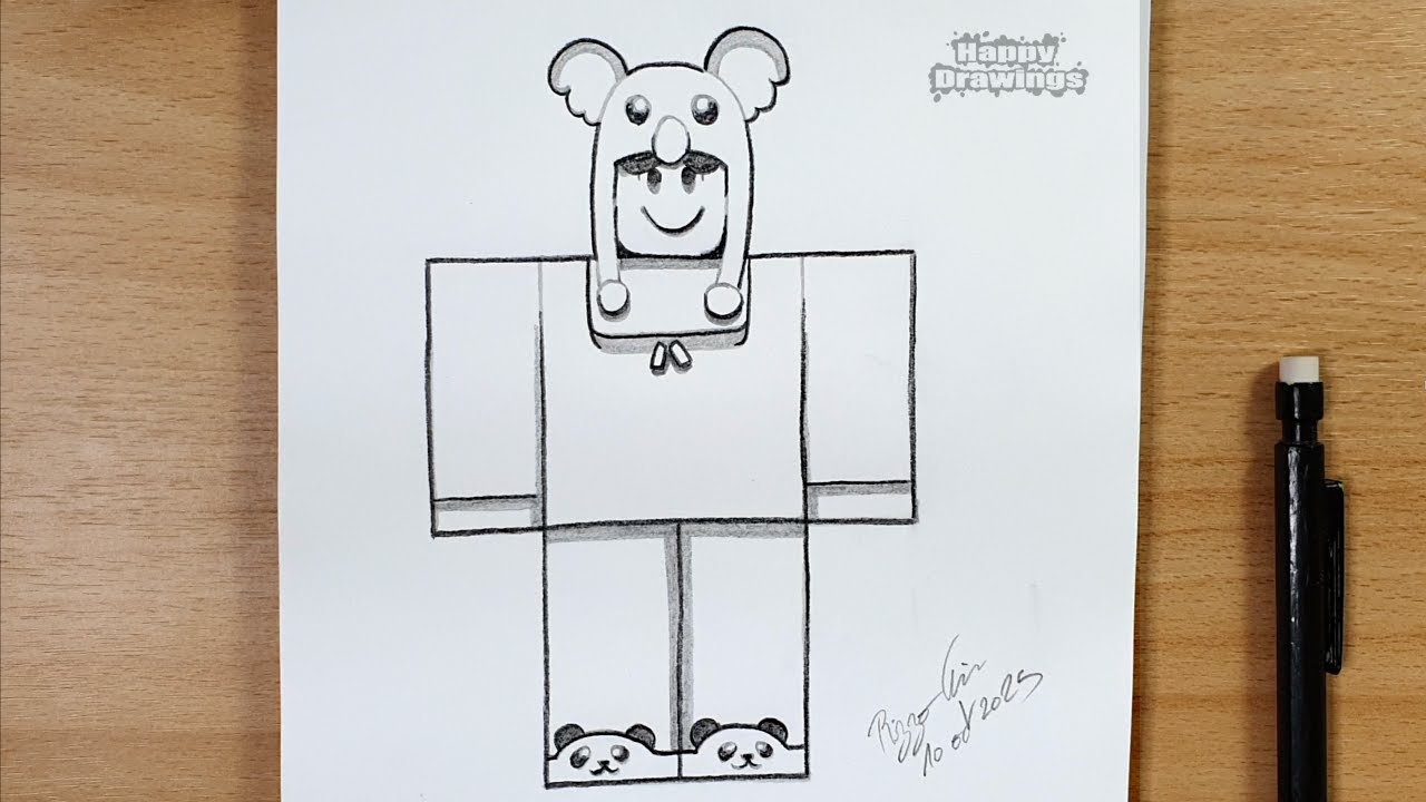 Step by Step Tutorial: Drawing Koala Kid (99 Nights in the Forest) | Easy Horror Sketch