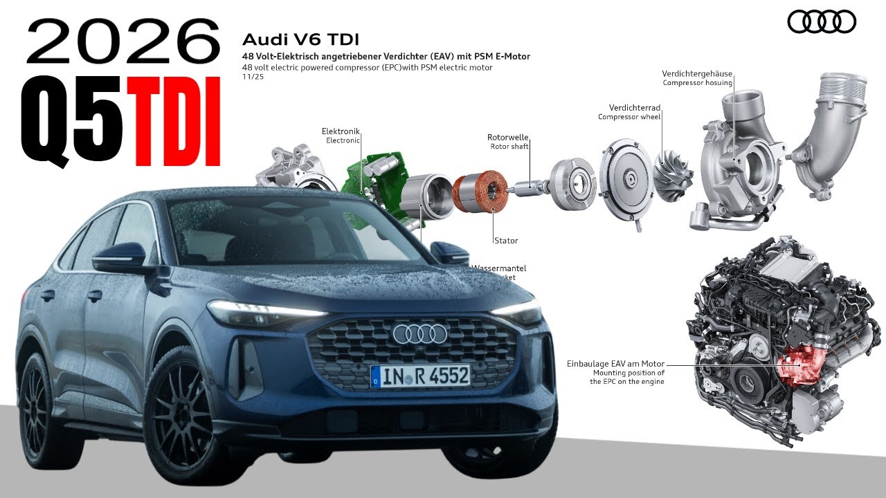 Audi Q5 3.0 V6 TDI MHEV Plus 2026 года: дизель-гибридное обновление, которого никто не ожидал