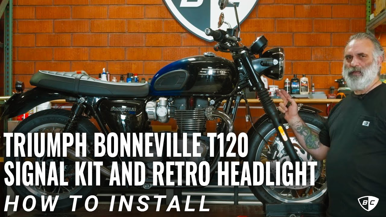 How to Install Rectifier Turn Signal Kit & Retro Headlight Ears on Triumph Bonneville T120