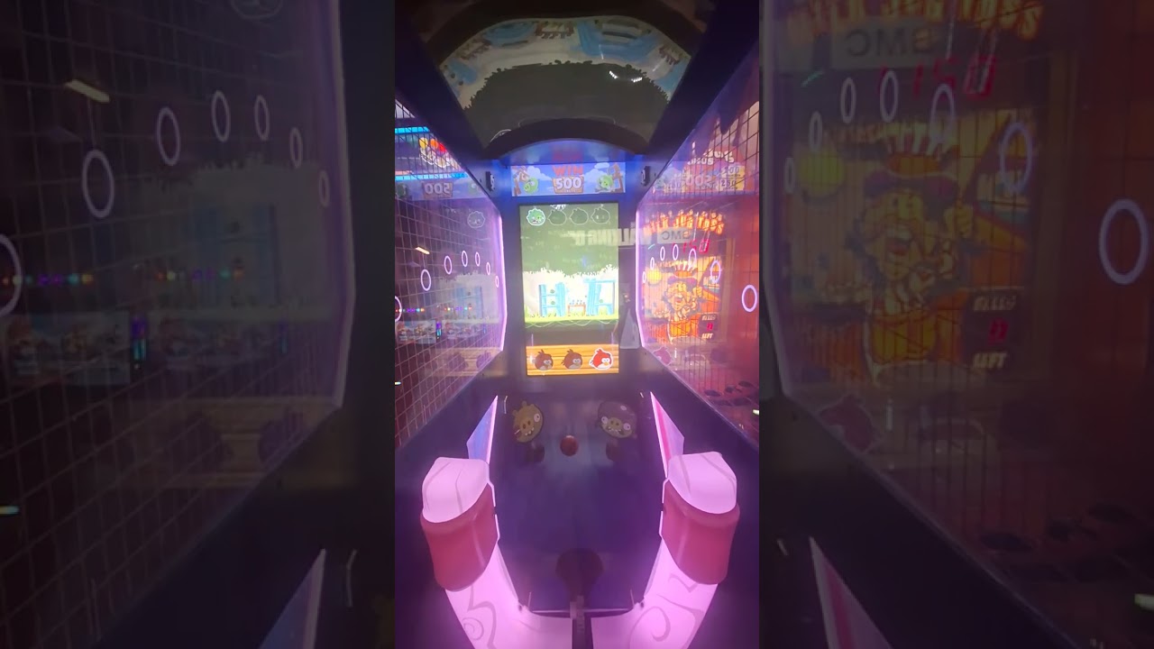 ice Angry Birds arcade game at dave & busters