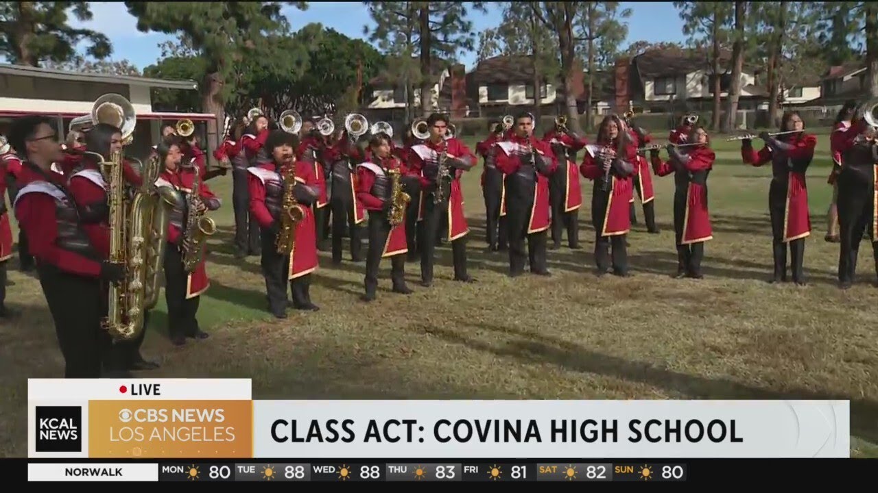 Covina High School marching band and color guard show their stuff | Class Act