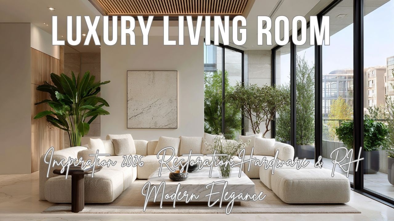Luxury Living Room Inspiration 2026  Restoration Hardware & RH Modern Elegance