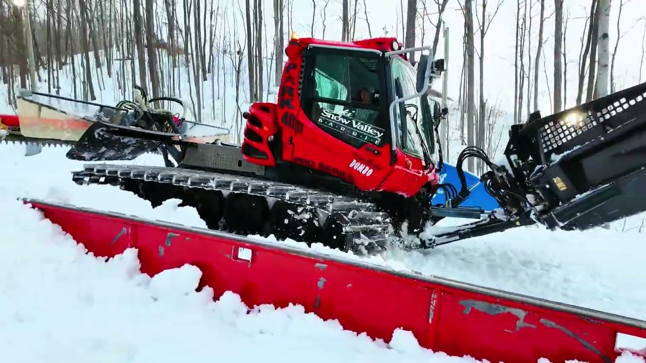 Ride Along with a SnowCat Operator | Terrain Park Rebuild