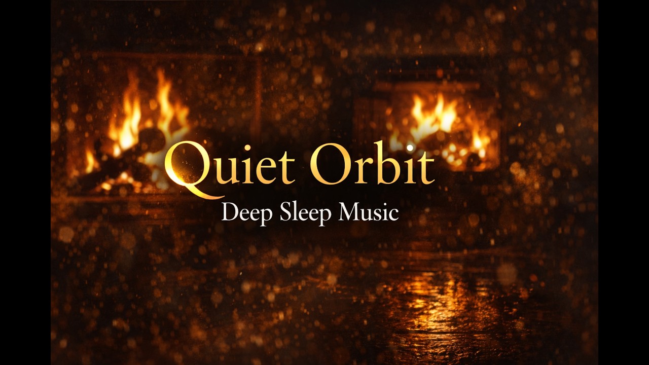 Quiet Orbit 🌙 2 Hours Cozy Fireplace & Deep Sleep Music