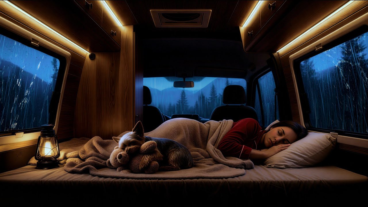 Let Go of Overthinking Tonight — Heavy Rain & Thunder on a Car Roof for Deep Sleep
