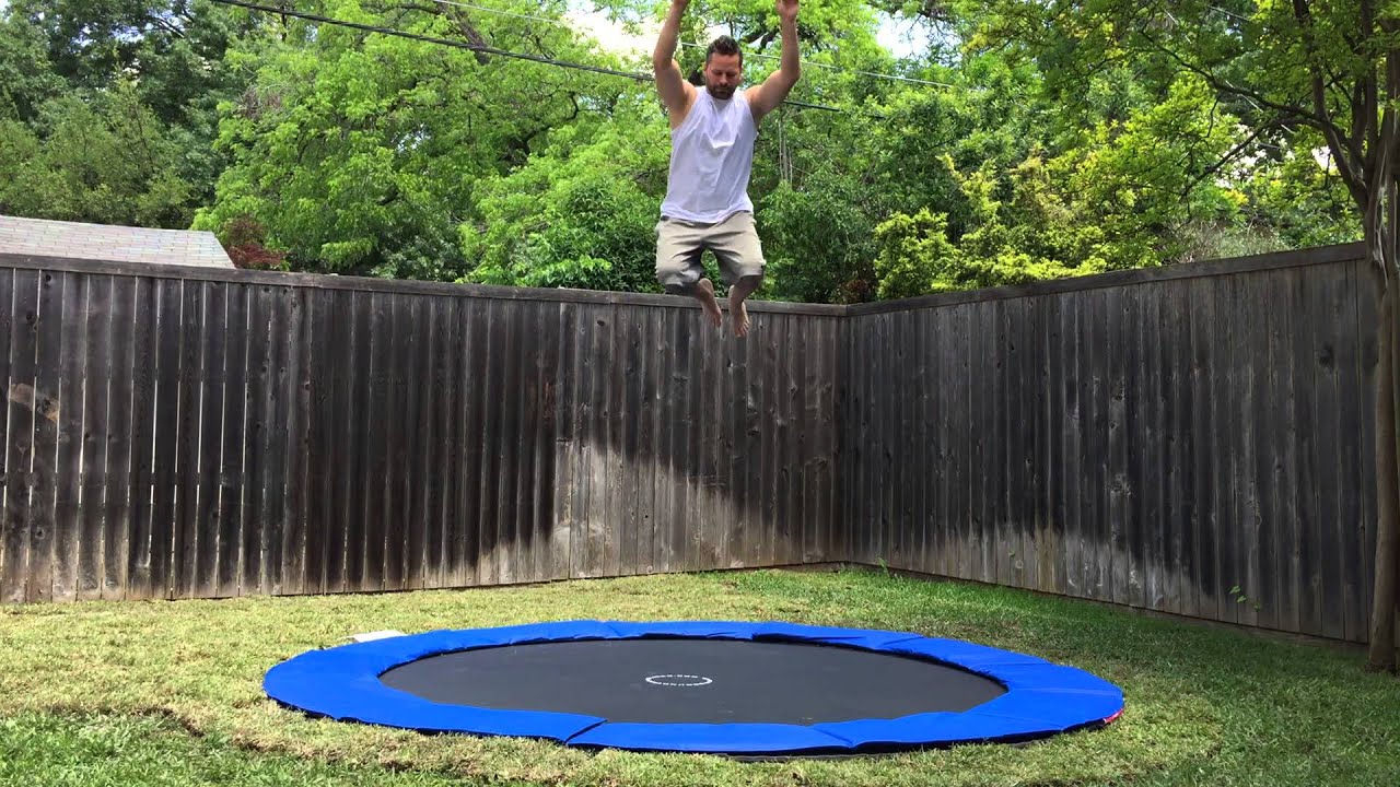 In-ground Trampoline we had done in Dallas, TX. Jumpy Joey Trampoline Company.