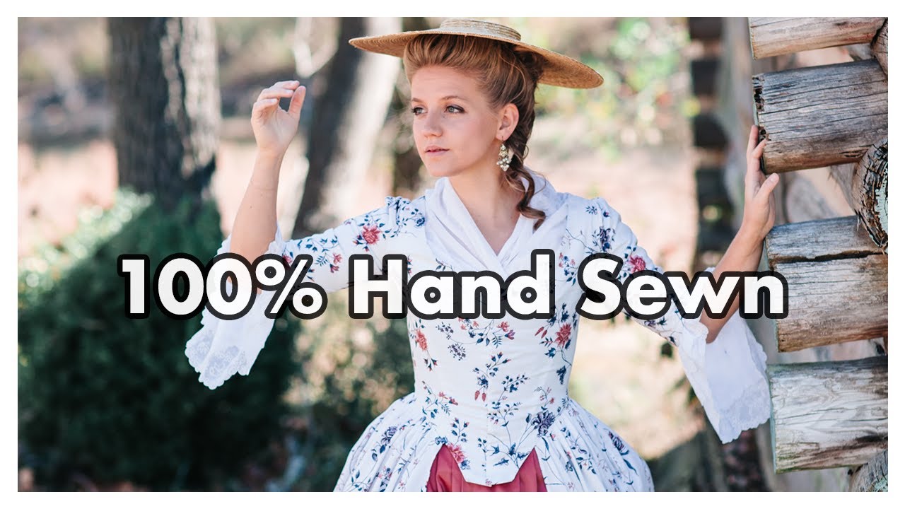 Hand Sewing My FIRST 18th Century Dress... Follow along and learn! 🪡