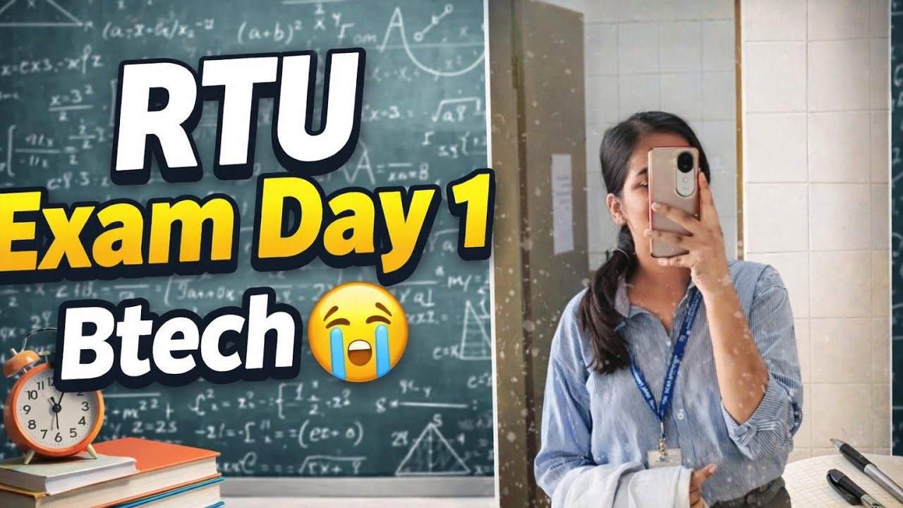 RTU Exams Day 1📖😭Btech....#trend #viral #trending #vlog #dailyvlog 