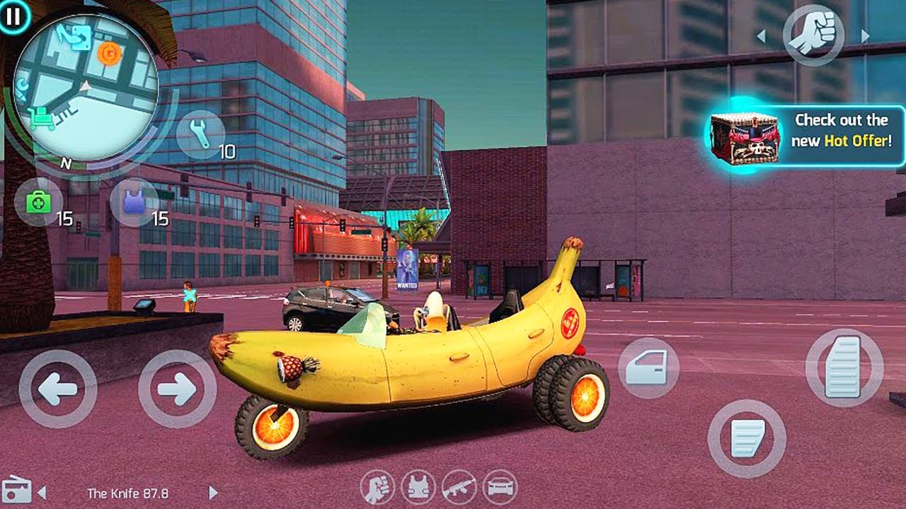GANGSTAR VEGAS - PEEL POWER WITH HIS FAVORITE BANANA CAR | GADGETS AND GIZMOS
