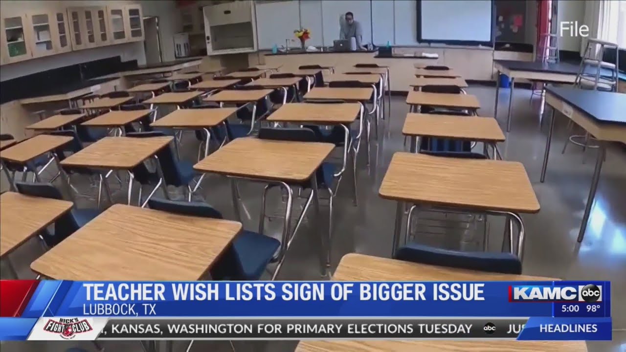 Teacher wish lists a sign of a bigger problem?