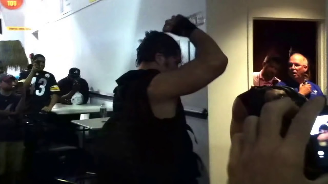 The Shield before making their entrance at WWE Raw in Greenville