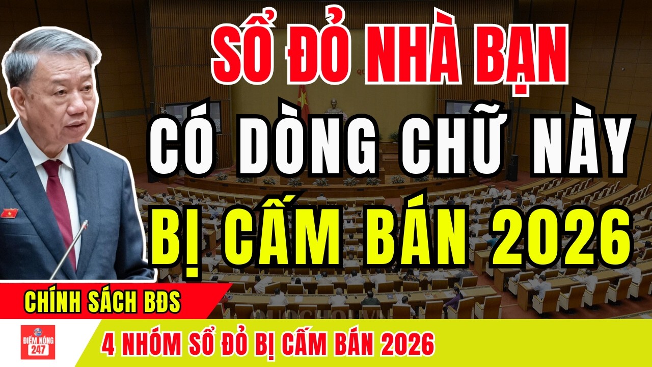 4 Nhóm Sổ Đỏ Bị Cấm Mua Bán Giao Dịch Năm 2026 Vì Nợ Tiền Đất  - Trả Chậm Tiền Nợ Tăng ?