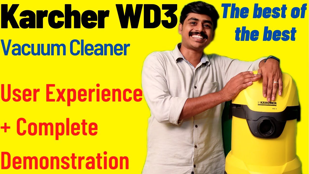 Karcher WD3 Wet and Dry Vacuum Cleaner Unboxing & Testing | Malayalam