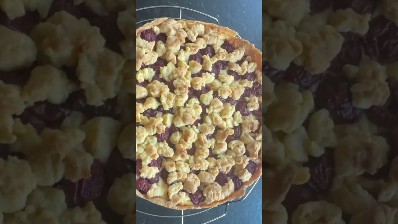 Vanilla Pudding kirsch streusel Kuchen |3 minutes Recipe | Vanilla Pudding Cake with Cherries #cake