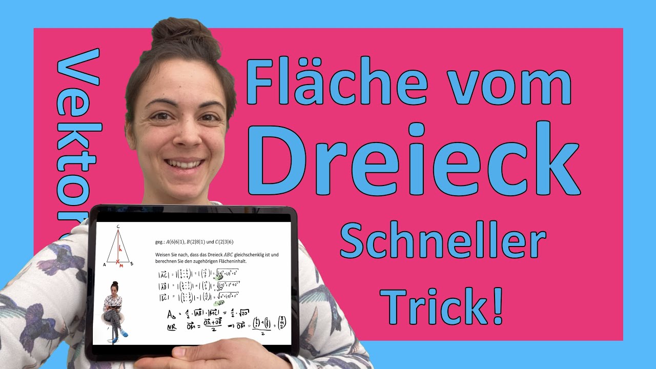Superschneller Zeitspartrick! | Fläche eines Dreiecks mit dem Kreuzprodukt berechnen!