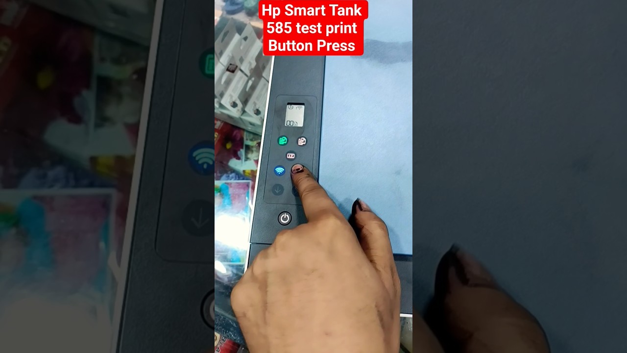 Hp Smart Tank 585 test print Button Press #hp #service #printersupportsoftware
