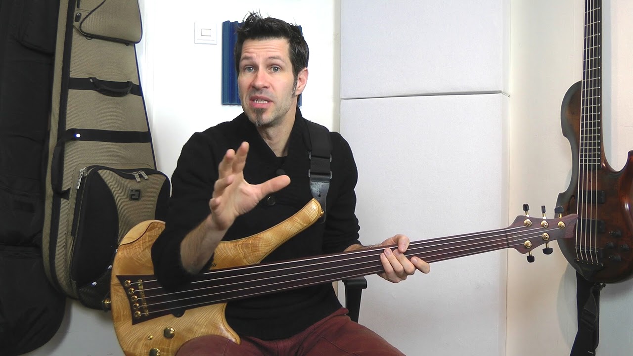 Fre0104 - Fretless #4 (Intonation #3 - Dreikl&auml;nge) - German Bass Lesson Tutorial