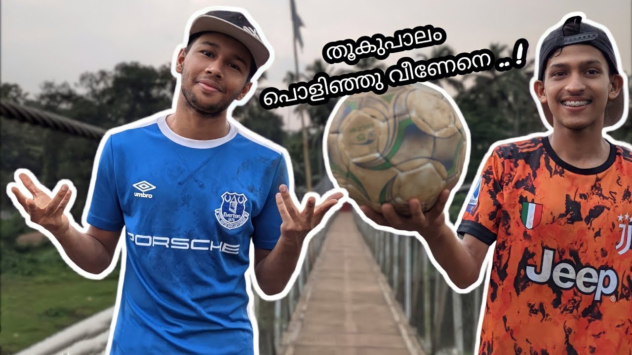Variety football skills challenge on Suspension bridge (തൂകുപാലം)😱😱