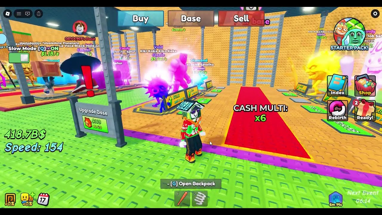 Every Second +1 Speed to Escape Roblox Bank!!