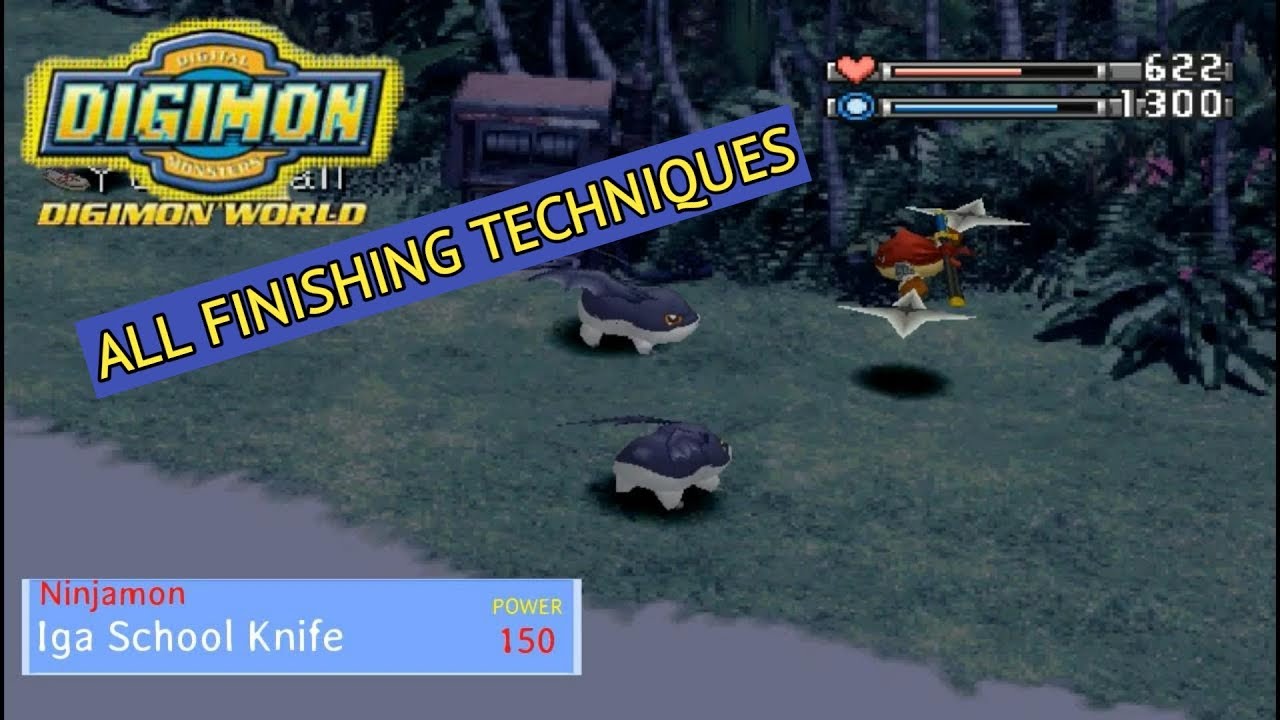 Digimon World PS1 - All Finishing Techniques
