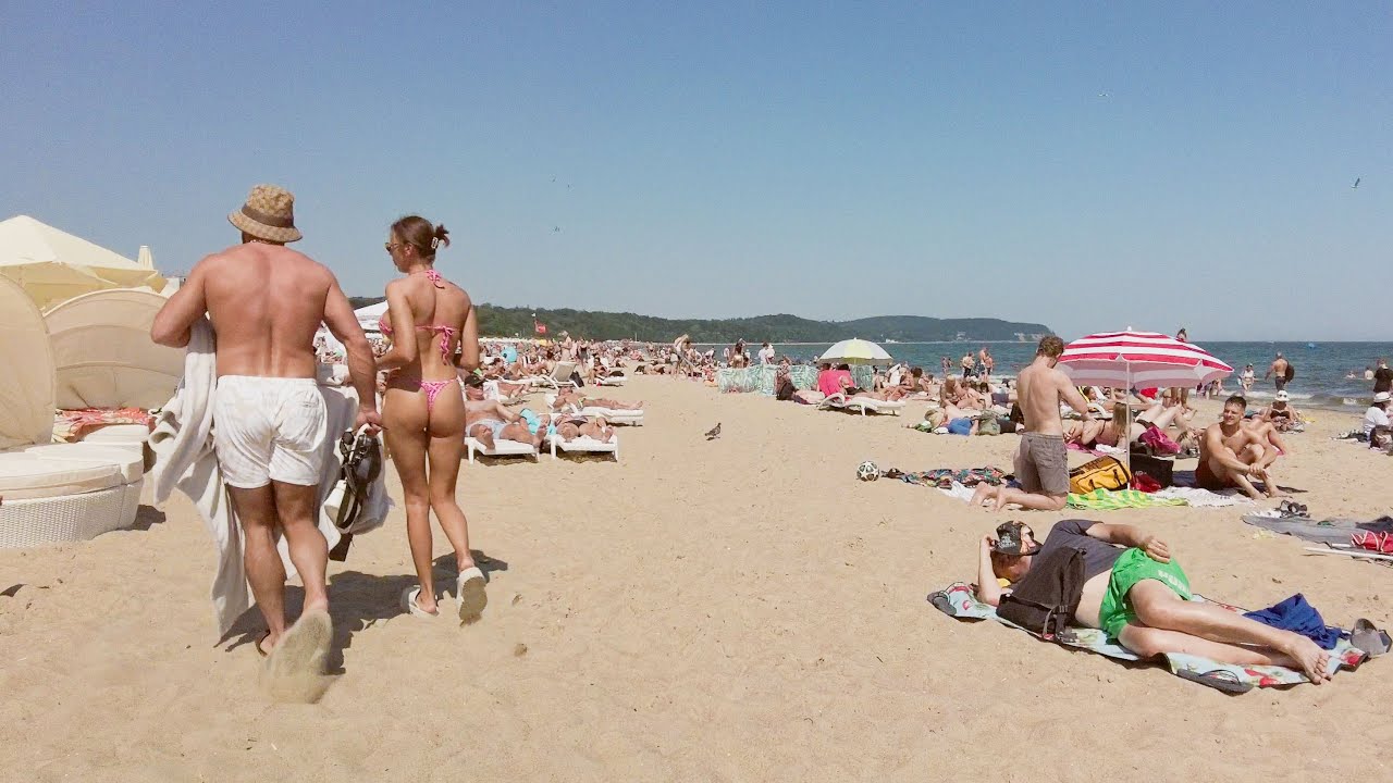 She Walked in Front of Me Like This… 🔥 | Sopot Beach 4K POV