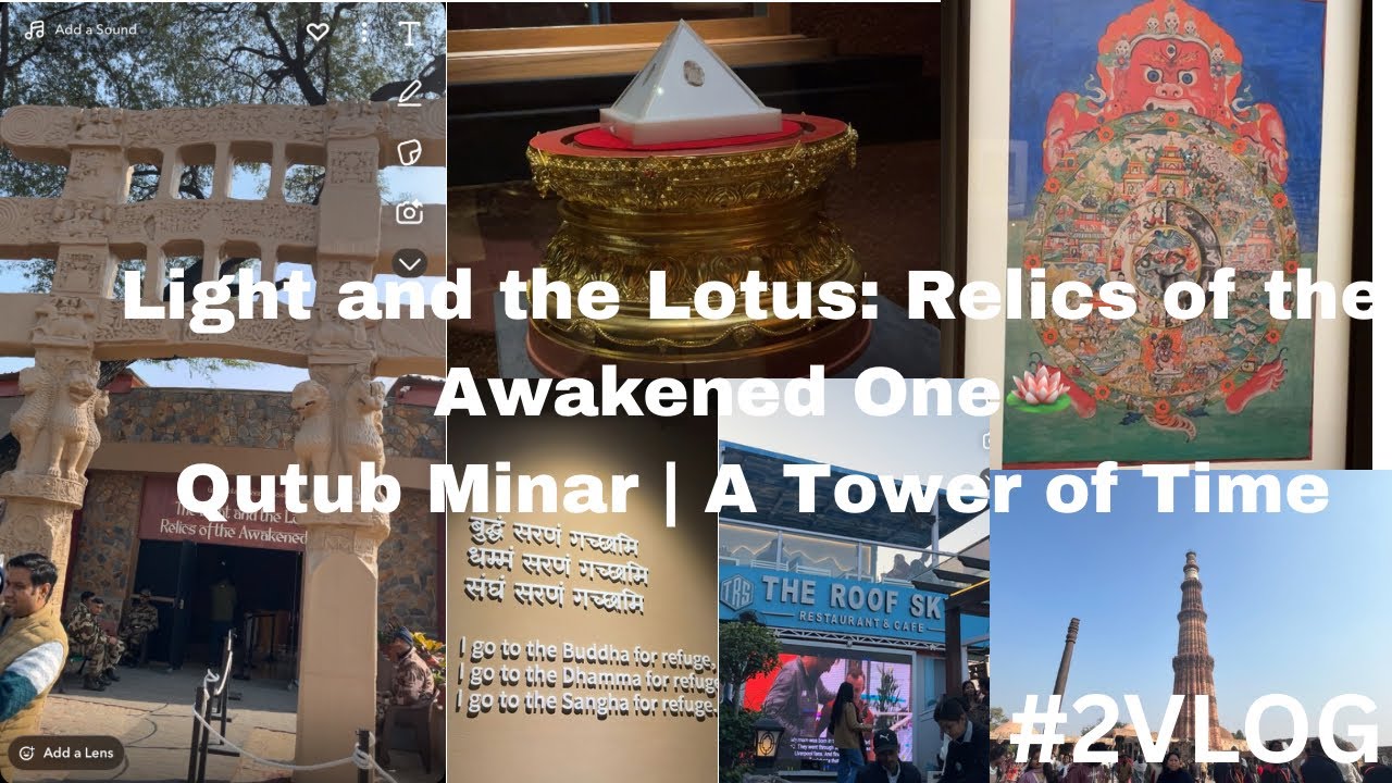 #2 Exploring Delhi  Light and Lotus at Rai Pithora Cultural Complex |Qutub Minar and  Majnu ka Tila.