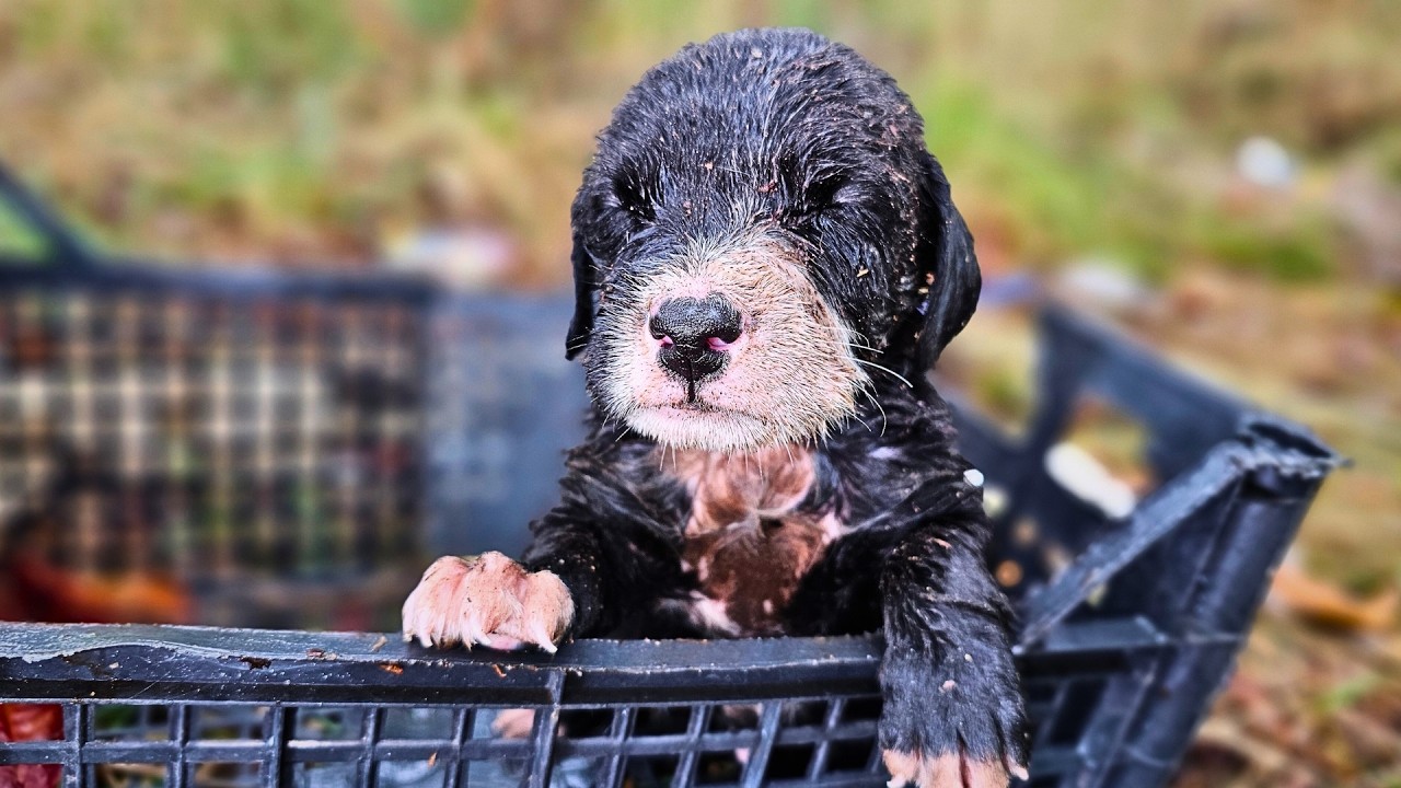 This Puppy Barely Survived After Losing His Family