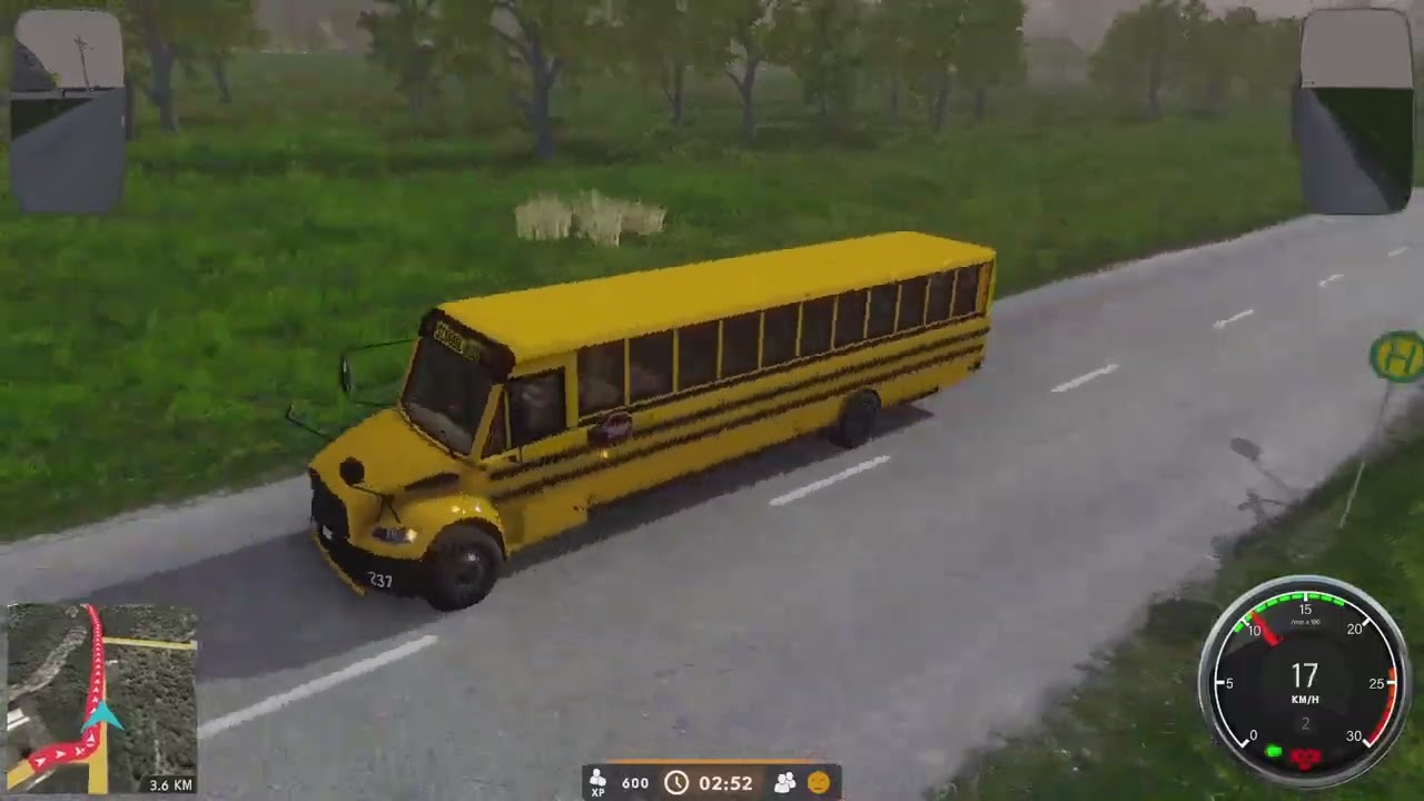 BUS DRIVING SIMULATOR EVO AND DRIVING IN A SCHOOL BUS ROUTE 12