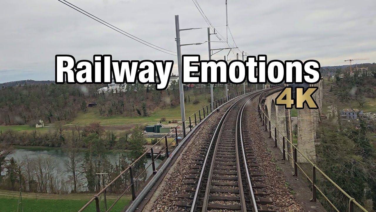 🚆 4K Cab ride on the new flagship through the countryside (RE48 Zürich - Schaffhausen | Switzerland)