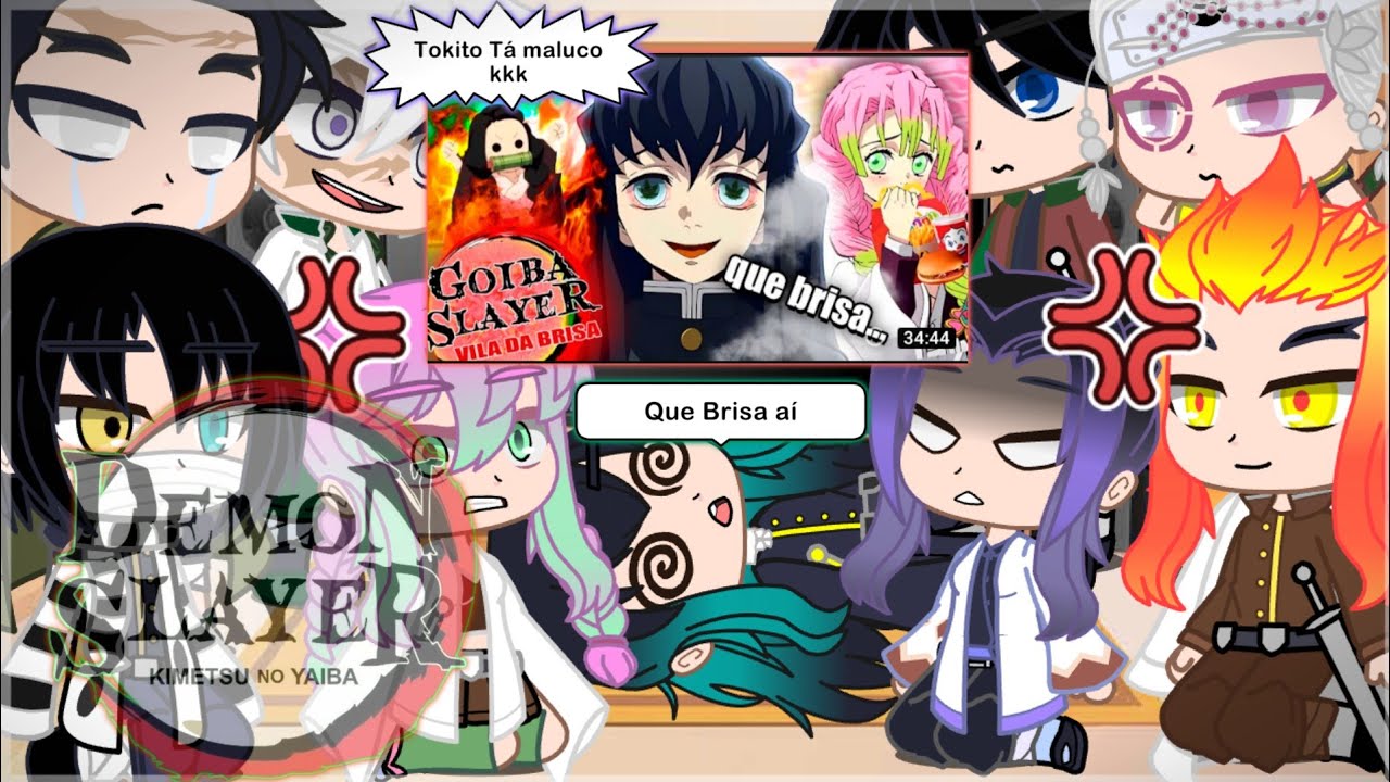 Hashiras React - KIMETSU NO YAIBA  E A VILA DA BRISA 🤪 kkk {Parte 2} tsukiuraya