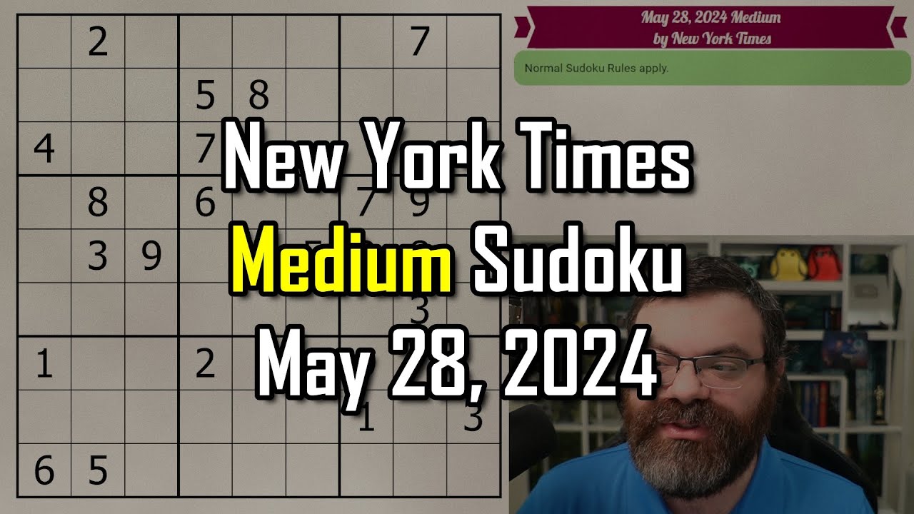Learn everything you need to solve a NYT Sudoku! | NYT Medium May 28, 2024