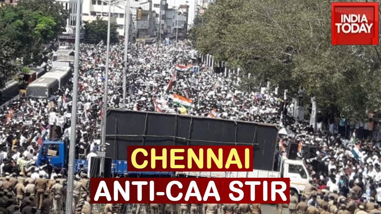 Anti-CAA Row: Despite Madras HC's No March Order, Huge Crowd Gathered To Siege TN Assembly