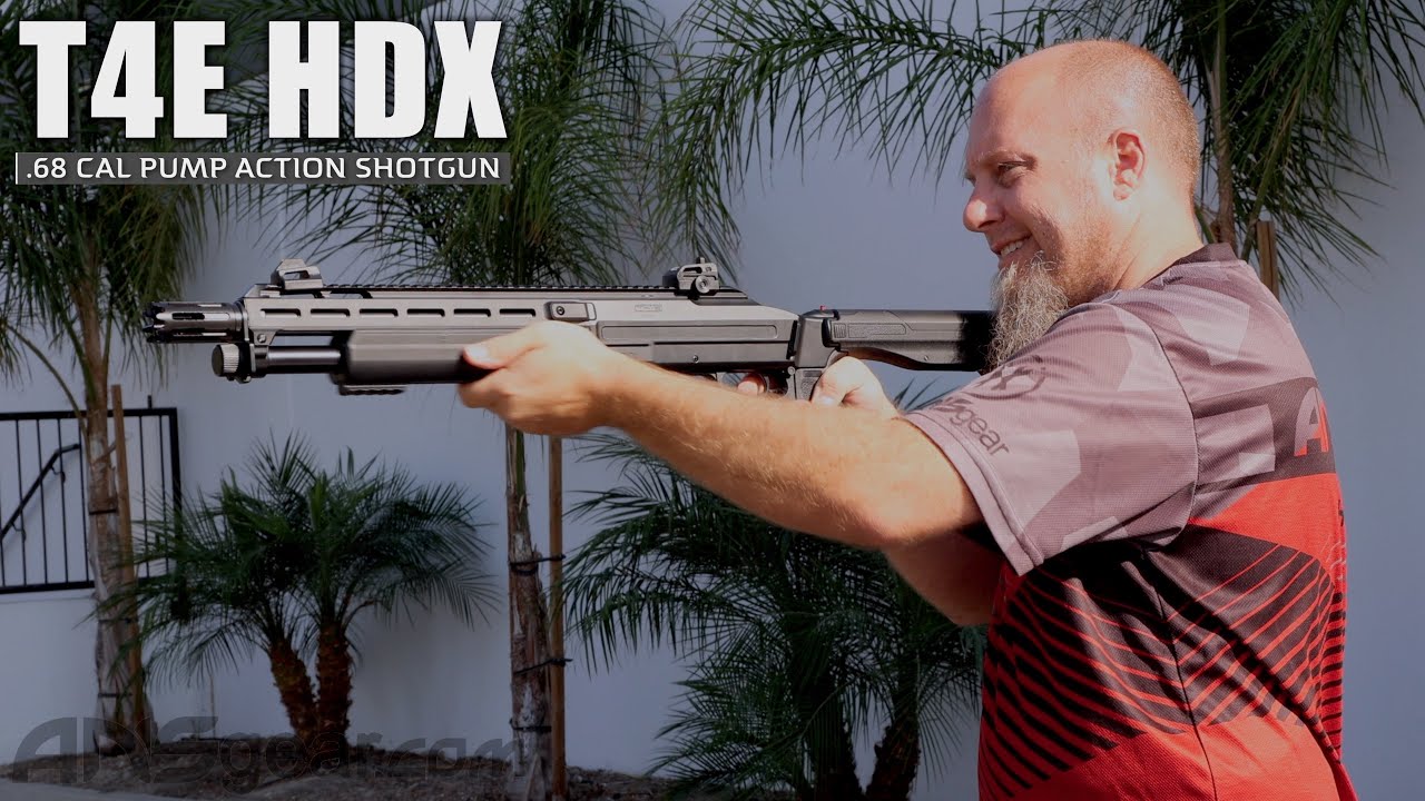 T4E .68 Cal HDX Paintball Pump Action Shotgun - Shooting