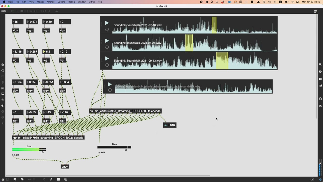 Ircam  RAVE experiment with a custom model trained with 28 hrs of Istanbul soundscape recordings